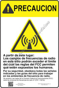 12x18 RF CAUTION SPANISH Sign