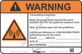 8x12 NEW VERIZON RF WARNING Sign