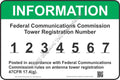 8x12 FCC TOWER REGISTRATION Sign Kit