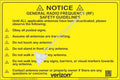 8x12 NEW VERIZON METAL RF SITE GUIDELINE Placard
